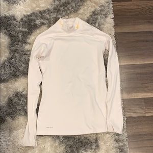 white nike dri fit combat live strong long sleeve